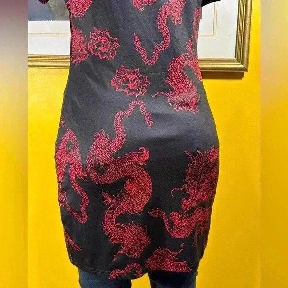 SHEIN Dragon Print Womens Dress - Picture 6 of 9